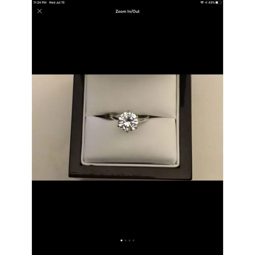 Stunning New 2 Ct. Round Solitaire Engagement/Bridal  Ring Sz 8